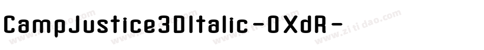 CampJustice3DItalic-0XdR字体转换