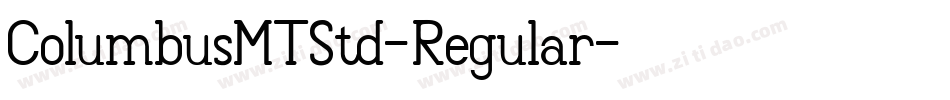ColumbusMTStd-Regular字体转换