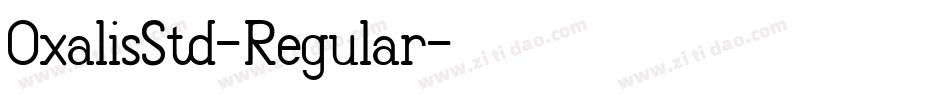 OxalisStd-Regular字体转换