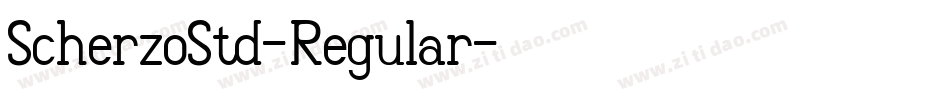 ScherzoStd-Regular字体转换