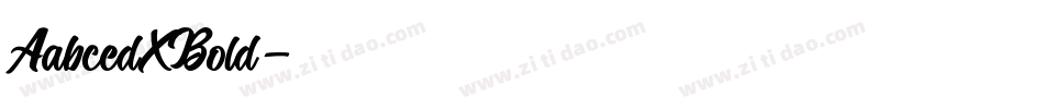 AabcedXBold字体转换