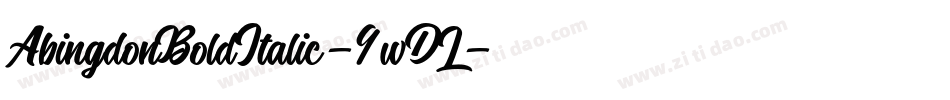 AbingdonBoldItalic-9wDL字体转换
