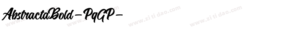 AbstractaBold-PqGP字体转换