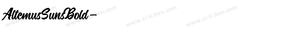 AltemusSunsBold字体转换