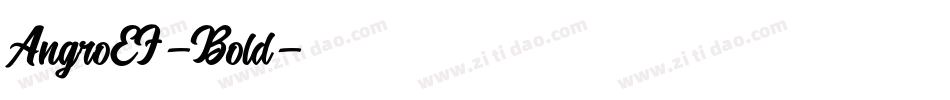 AngroEF-Bold字体转换