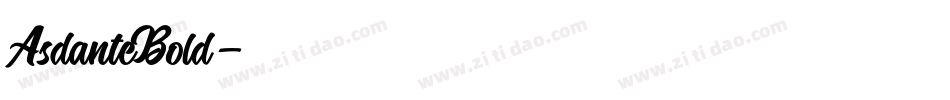 AsdanteBold字体转换