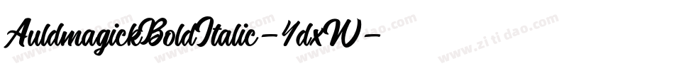 AuldmagickBoldItalic-4dxW字体转换