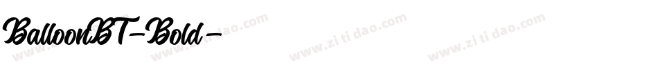 BalloonBT-Bold字体转换
