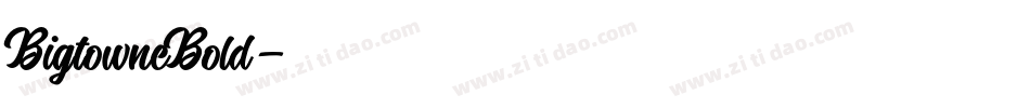 BigtowneBold字体转换
