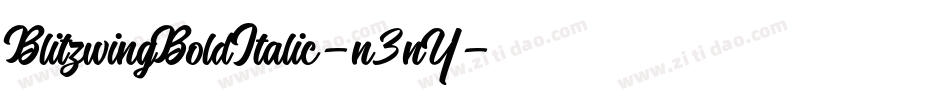 BlitzwingBoldItalic-n3nY字体转换 BlitzwingBoldItalic-n3nY字体转换