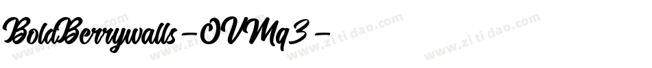 BoldBerrywalls-OVMq3字体转换