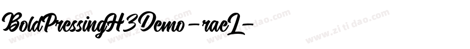 BoldPressingH3Demo-raeL字体转换