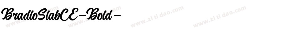BradloSlabCE-Bold字体转换