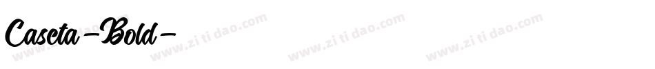 Caseta-Bold字体转换