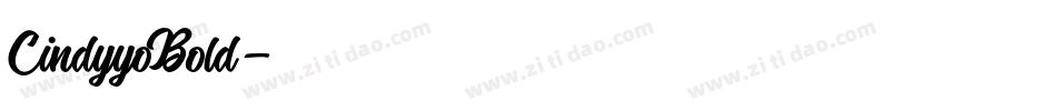 CindyyoBold字体转换