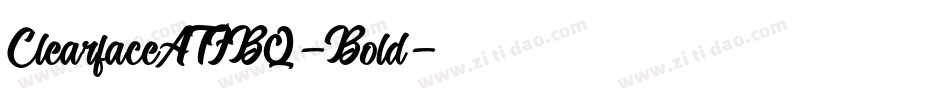 ClearfaceATFBQ-Bold字体转换
