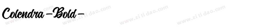 Colendra-Bold字体转换