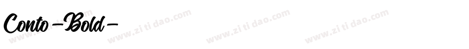 Conto-Bold字体转换