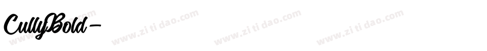 CullyBold字体转换
