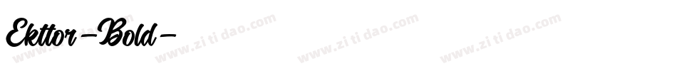 Ekttor-Bold字体转换