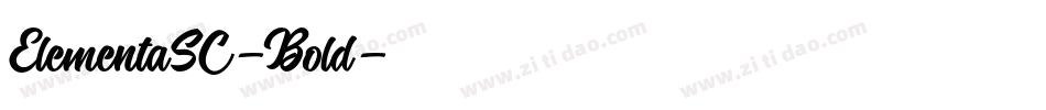 ElementaSC-Bold字体转换
