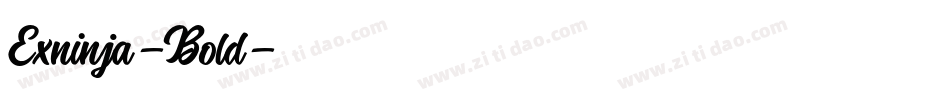Exninja-Bold字体转换