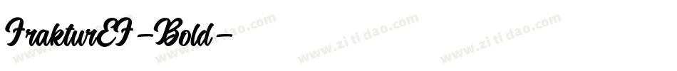 FrakturEF-Bold字体转换