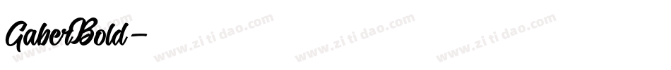 GaberBold字体转换