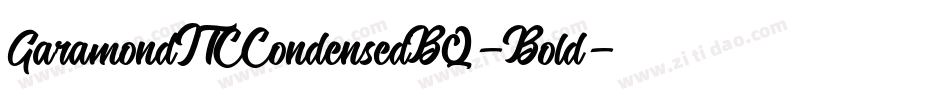 GaramondITCCondensedBQ-Bold字体转换