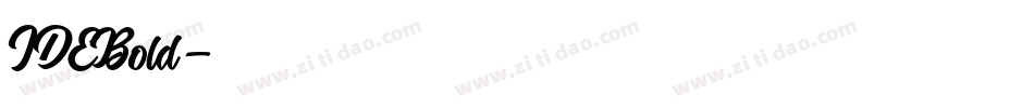 IDEBold字体转换