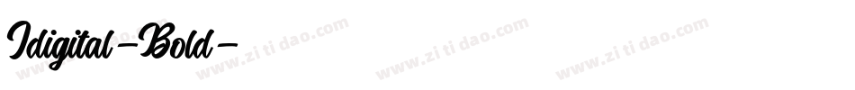 Idigital-Bold字体转换