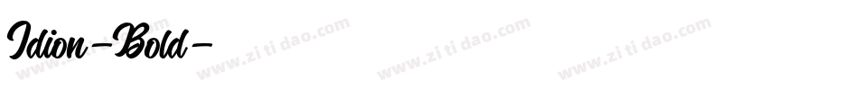 Idion-Bold字体转换
