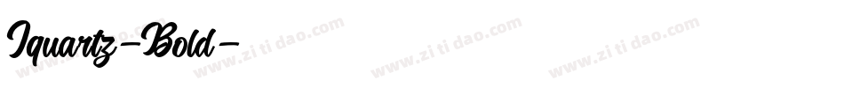 Iquartz-Bold字体转换