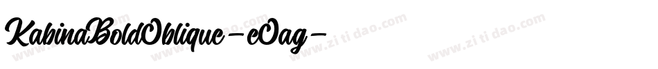 KabinaBoldOblique-eOag字体转换