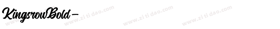 KingsrowBold字体转换