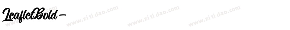 LeafletBold字体转换