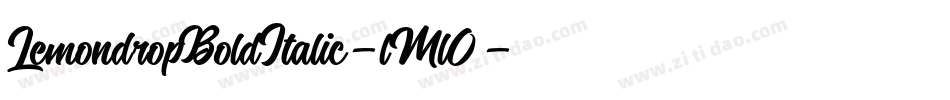 LemondropBoldItalic-lMl0字体转换