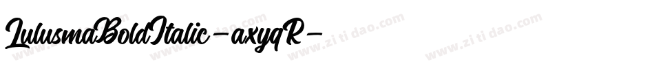 LulusmaBoldItalic-axyqR字体转换