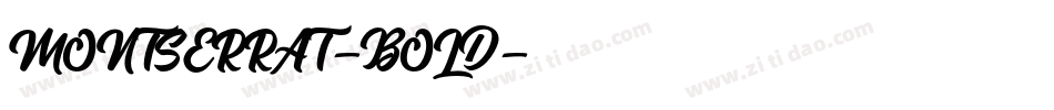 MONTSERRAT-BOLD字体转换