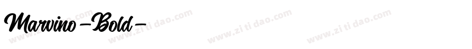 Marvino-Bold字体转换