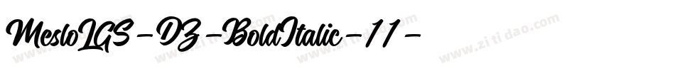 MesloLGS-DZ-BoldItalic-11字体转换