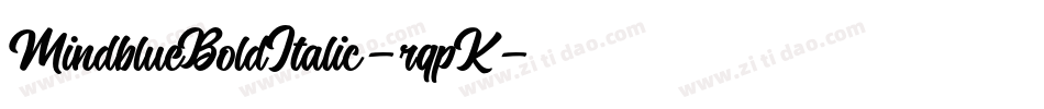 MindblueBoldItalic-rqpK字体转换