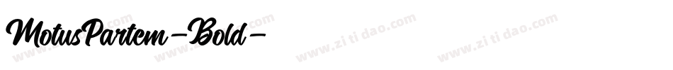 MotusPartem-Bold字体转换