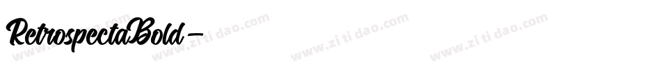 RetrospectaBold字体转换