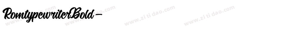 RomtypewriterBold字体转换