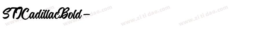 STICadillacBold字体转换