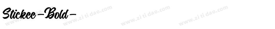 Stickee-Bold字体转换