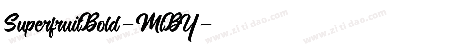 SuperfruitBold-MlBY字体转换