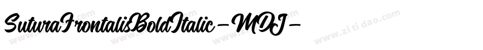 SuturaFrontalisBoldItalic-MDJ字体转换