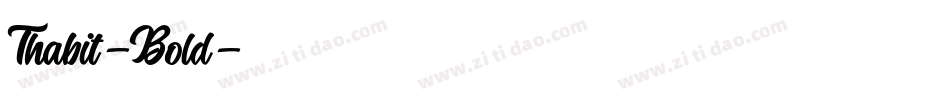Thabit-Bold字体转换
